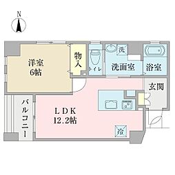 アイアージュ日野 1LDKの間取図画像