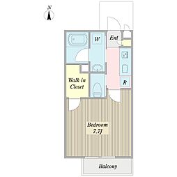 ノアルーナ 1Kの間取図画像