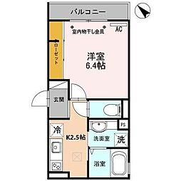 ビルボード淡路駅前 1Kの間取図画像