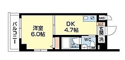 A×Resi庄内駅前 1DKの間取図画像