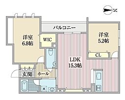 maisonolive2 2LDKの間取図画像