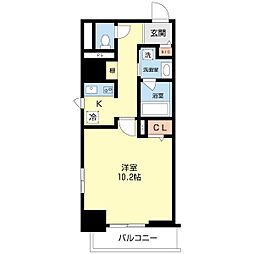 フレール江坂レジデンシャル 1Kの間取図画像