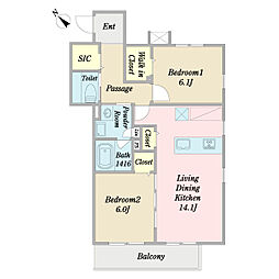 間取図画像 2LDK