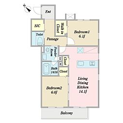 間取図画像 2LDK