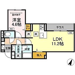 セレスティア上鷺宮II 1LDKの間取図画像