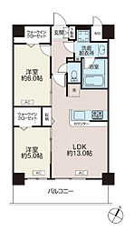 メルヴェーユイイダ志村 2LDKの間取図画像