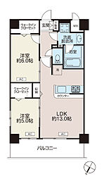 メルヴェーユイイダ志村 2LDKの間取図画像