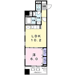 グレイス竹の塚 1LDKの間取図画像
