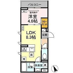 セレスティア赤羽 1LDKの間取図画像