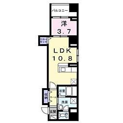 ベル・フルール 1LDKの間取図画像