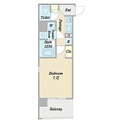 THE RESIDENCE 本郷町 1Kの間取図画像