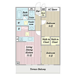 Grand E'pure 2LDKの間取図画像