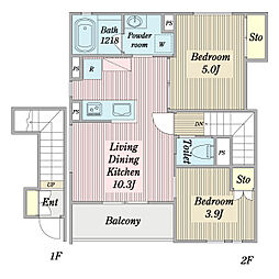 間取図画像 2LDK