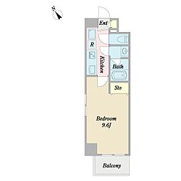 グランドデューク 1Kの間取図画像