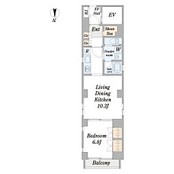 ＢＬＤ．ＮＡＫＡＮＯ 4階2Kの間取り