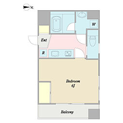 プロシード東陽町 1Kの間取図画像