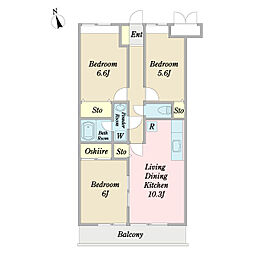 間取図画像 3LDK