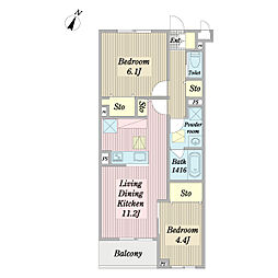 間取図画像 2LDK