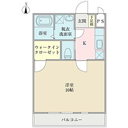 パルステージL 1Kの間取図画像