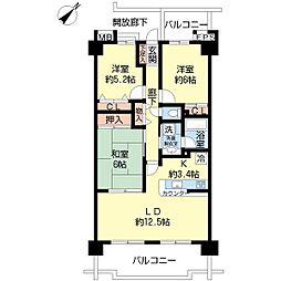 エステ・スクエア我孫子2 3LDKの間取図画像