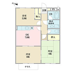 リカーグローブ 3DKの間取図画像