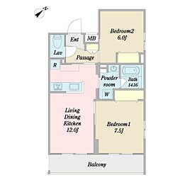 間取図画像 2LDK