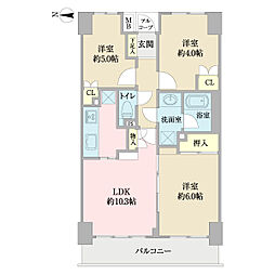 志木南パーク・ホームズ 3LDKの間取図画像