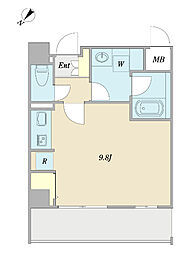 （仮称）江戸川区船堀マンション新築工事 0401 4階ワンルームの間取り