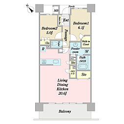 間取図画像 2LDK