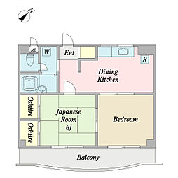 エスパシオ船堀 2DKの間取図画像