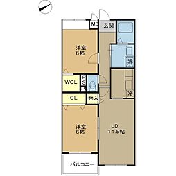 間取図画像 2LDK