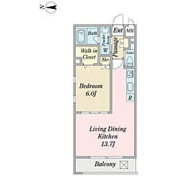 Ｐｉｎｏつつじヶ丘 1階1LDKの間取り