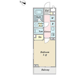 モンテ・サリーレ 1Kの間取図画像