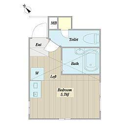ライフピアカレッジ2 ワンルームの間取図画像