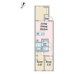 Lotus学芸大学 2LDKの間取図画像
