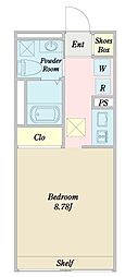 STELLAKITASENZOKU ワンルームの間取図画像