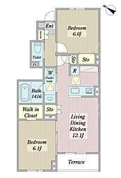 間取図画像 2LDK