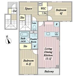 間取図画像 2LDK