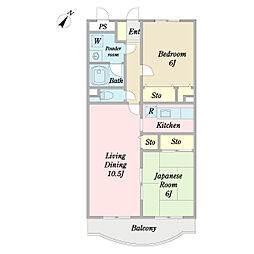 間取図画像 2LDK