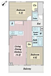 間取図画像 2LDK