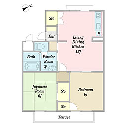 間取図画像 2LDK