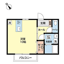 アルバトロス成田2 ワンルームの間取図画像