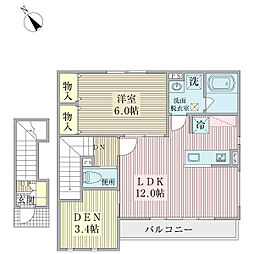 リガーレ 1SLDKの間取図画像