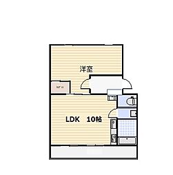 グリーンヒル三里塚 1LDKの間取図画像