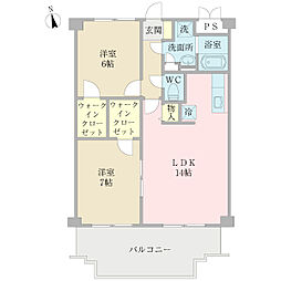 プリムローズ3 2LDKの間取図画像