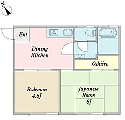 サンハイツ 2DKの間取図画像
