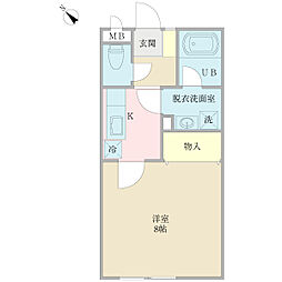 ナ・ツネム 1Kの間取図画像
