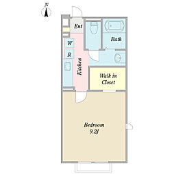 HARRY'SPORT2 1Kの間取図画像