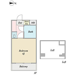マリア・デル・ソーレ 1Kの間取図画像