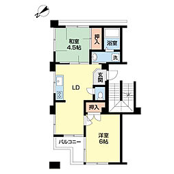 ロイヤルハイム 2DKの間取図画像